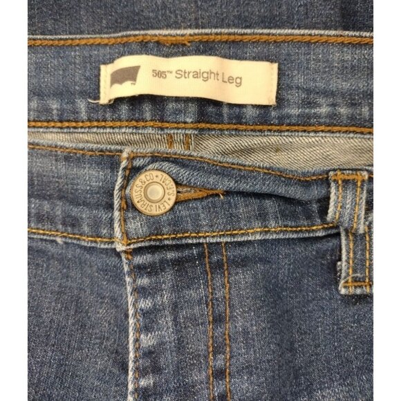 Levi's Strauss Women's 505 Straight Leg Jeans Blue Size 12M - Picture 3 of 9